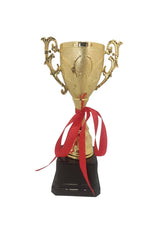 Plastik Ödül Kupası, Başarı Kupası, Kurdeleli Hediyelik Kupa Gold Renk