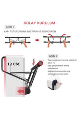 Katlanabilir Montajsız Kapı Üstü Barfiks Demiri – Çelik Gövde, Evde Spor & Fitness Aleti