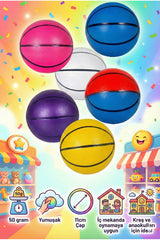 5’li Yumuşak Basketbol Topu Seti • 11 cm • Hafif Çocuk Oyun Topu • Renkli Mini Top Seti
