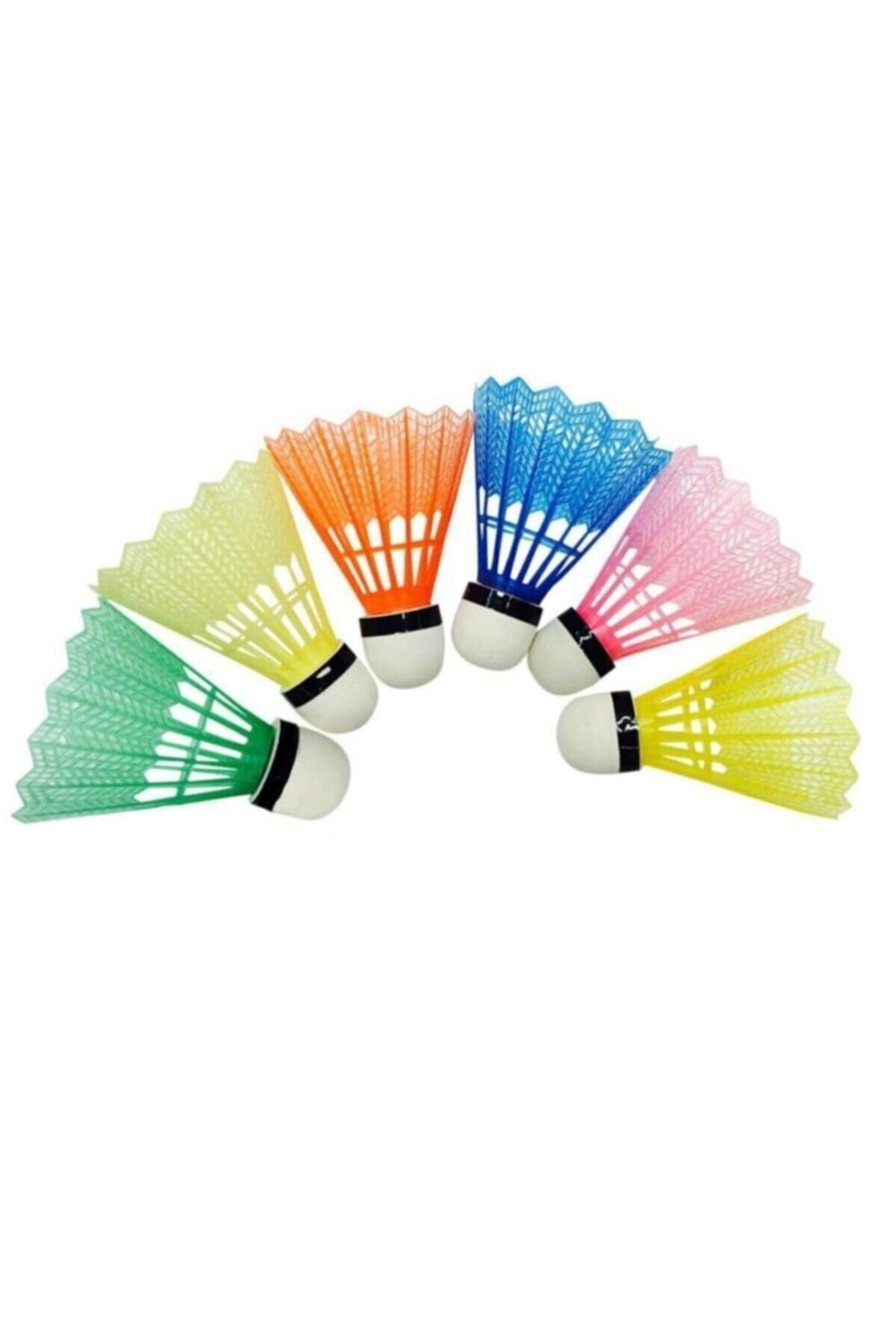 Badminton Topu 6'lı Renkli Plastik